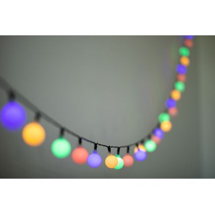 LED RGB łańcuch solarny PARTY 30xLED/1,2V 400 mAh 3,9 m IP44