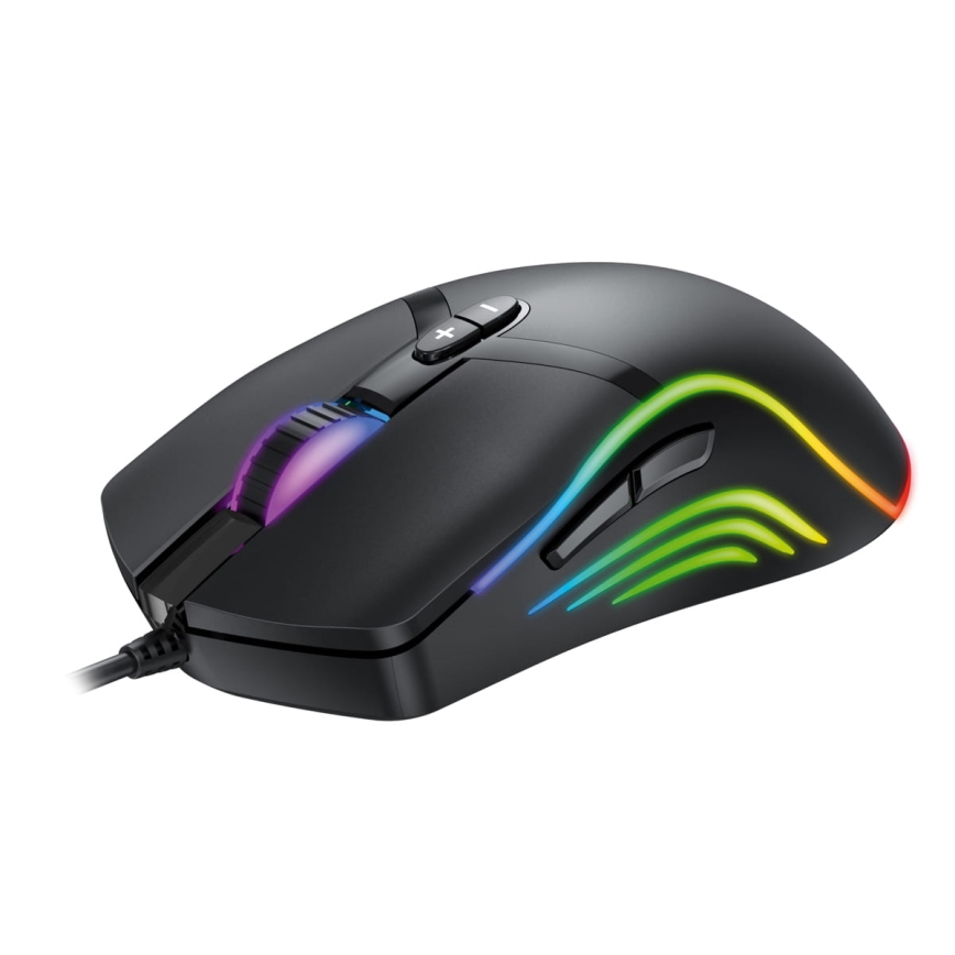 LED RGB Mysz do gier VARR 1000/1600/3200/6400 DPI 7 przycisków