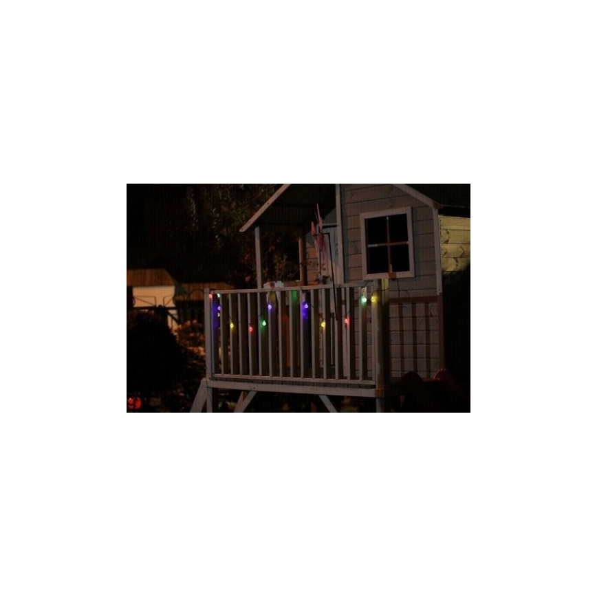 LED RGB Oświetlenie solarne 20xLED/1xAAA/1.2V/300mAh IP44 z czujnikiem zmroku
