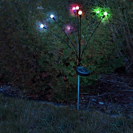 LED RGB Oświetlenie solarne FIORINI 8xLED/1,2V 600mAh IP44 czarne