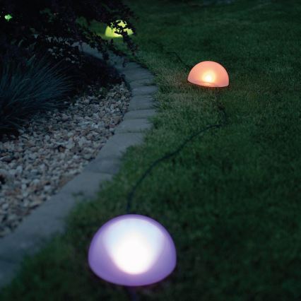 LED RGB Oświetlenie solarne HEMI LED/0,1W/1,2V 600 mAh IP44 biały