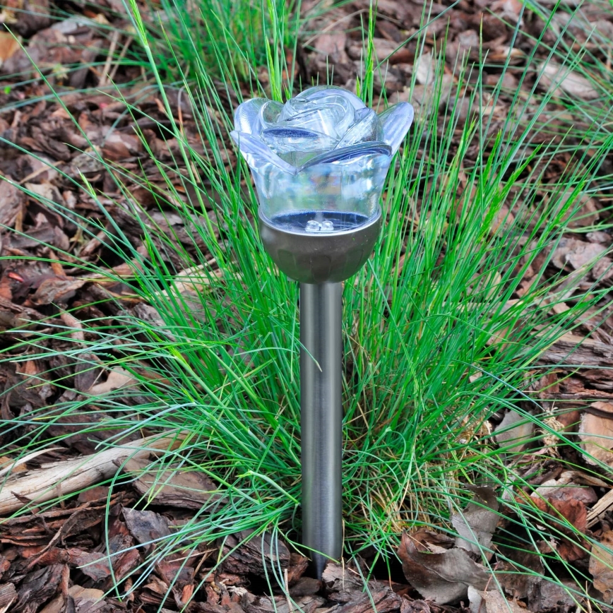 LED RGB Oświetlenie solarne ROSE LED/1,2V 100 mAh IP44