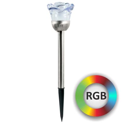 LED RGB Oświetlenie solarne ROSE LED/1,2V 100 mAh IP44