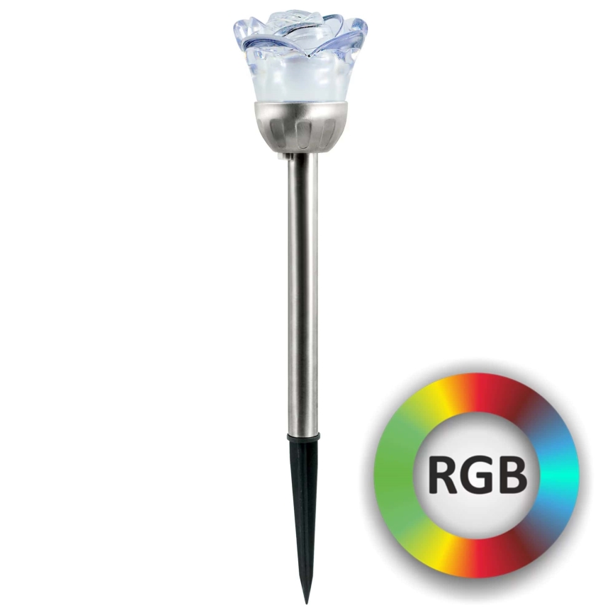 LED RGB Oświetlenie solarne ROSE LED/1,2V 100 mAh IP44
