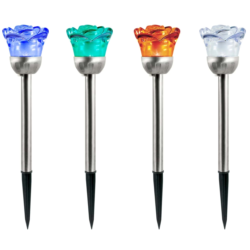 LED RGB Oświetlenie solarne ROSE LED/1,2V 100 mAh IP44