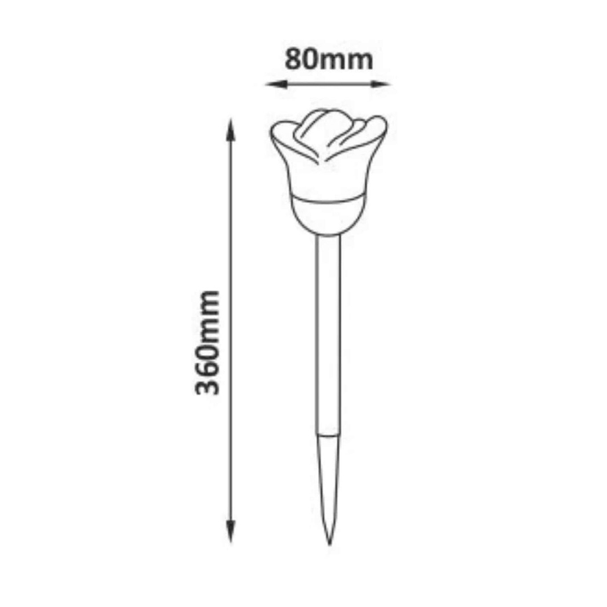 LED RGB Oświetlenie solarne ROSE LED/1,2V 100 mAh IP44