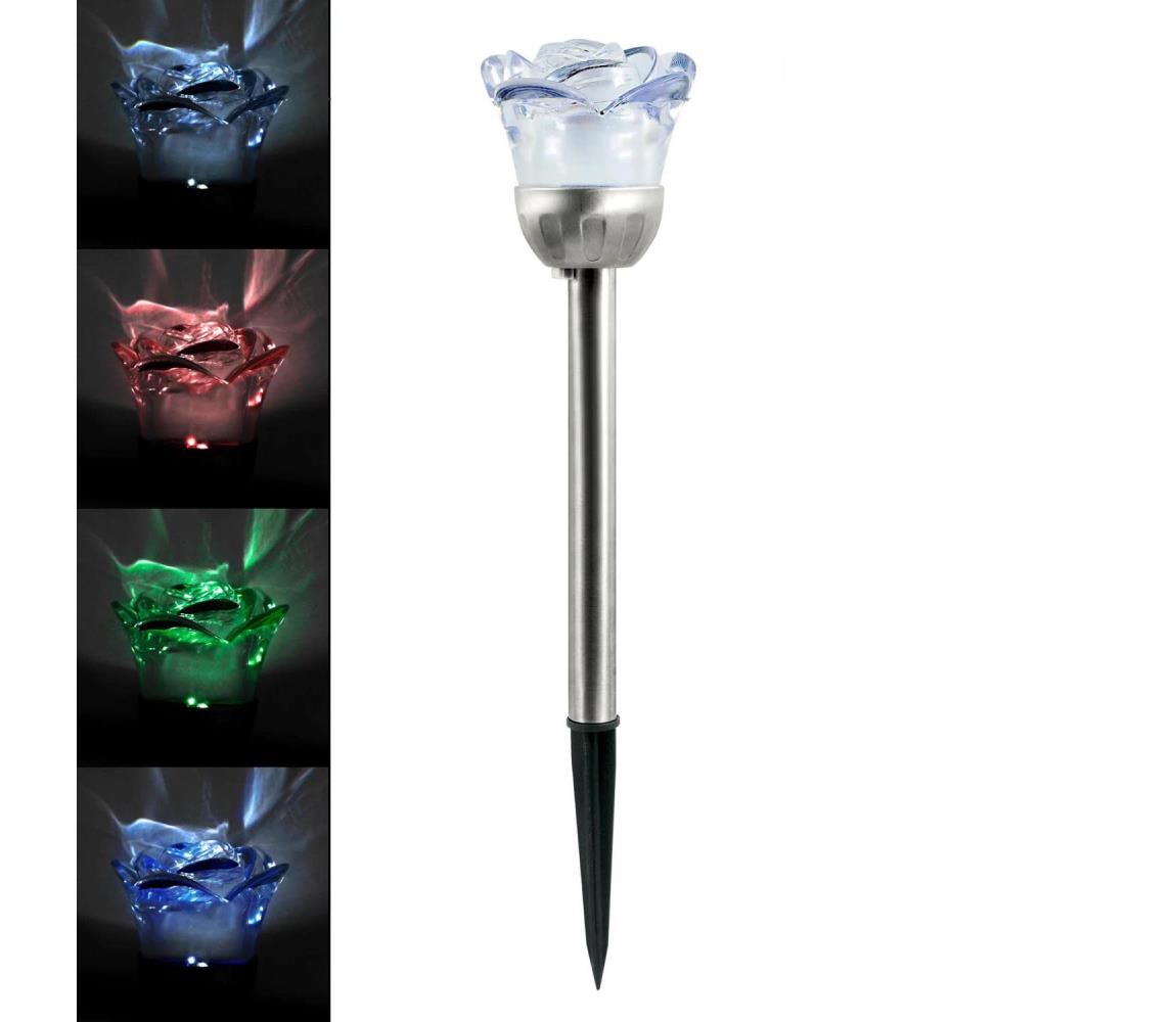 LED RGB Oświetlenie solarne ROSE LED/1,2V IP44