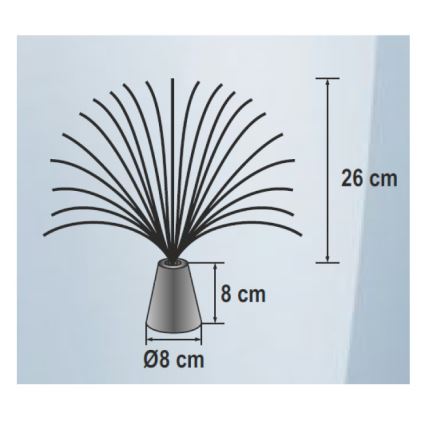 LED RGB Oświetlenie ze światłowodami 3xLED/3xAA