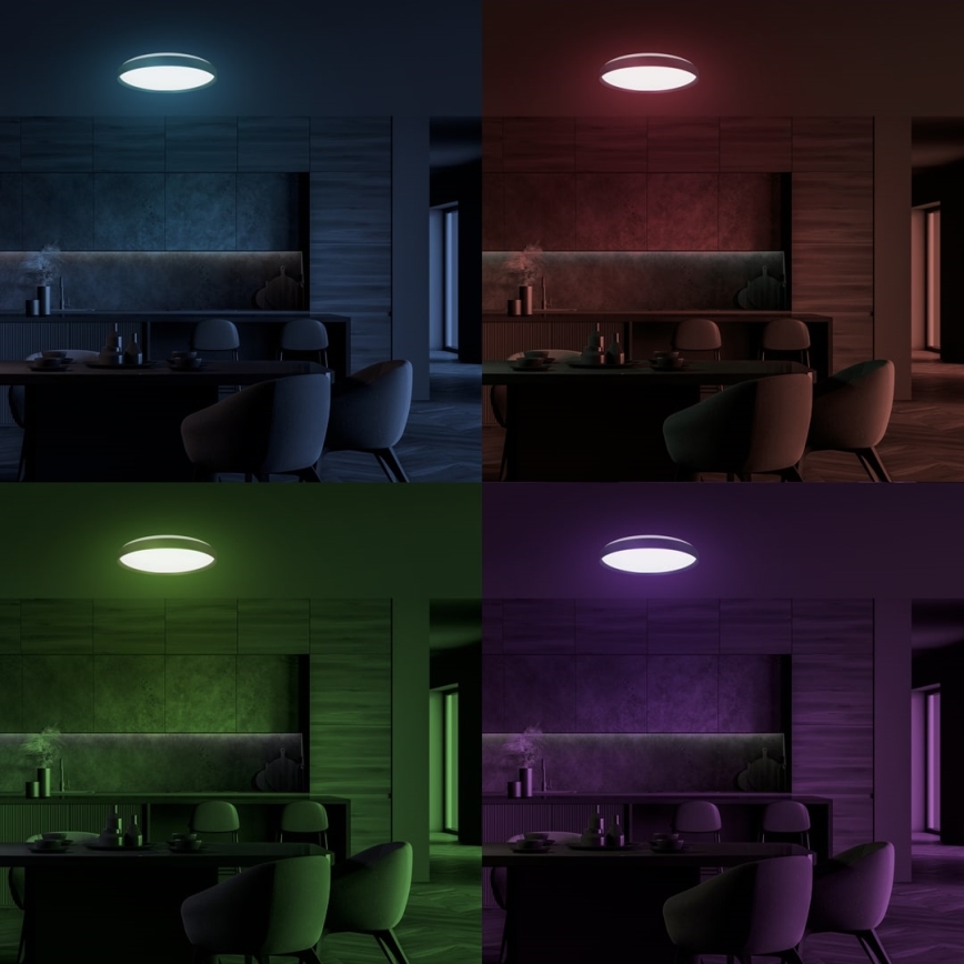 LED RGB Plafon ściemnialny RINGO LED/36W/230V + pilot zdalnego sterowania