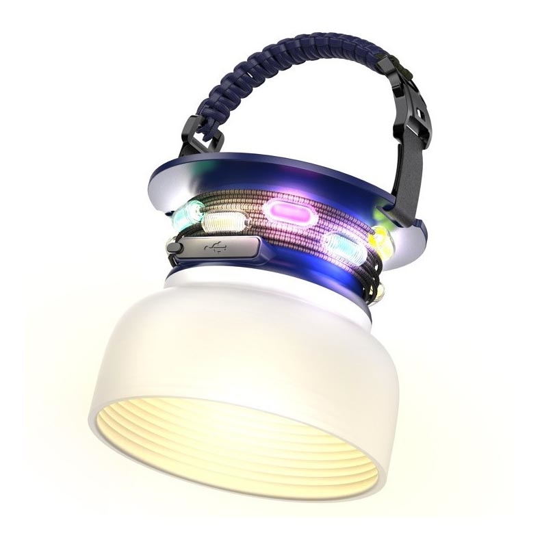 LED RGB Przenośna akumulatorowa lampa solarna z LED łańcuch LED/10W/5V 3600 mAh IP65 3600 mAh