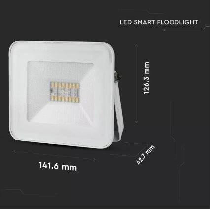 LED RGB Reflektor LED/20W/230V IP65 biały