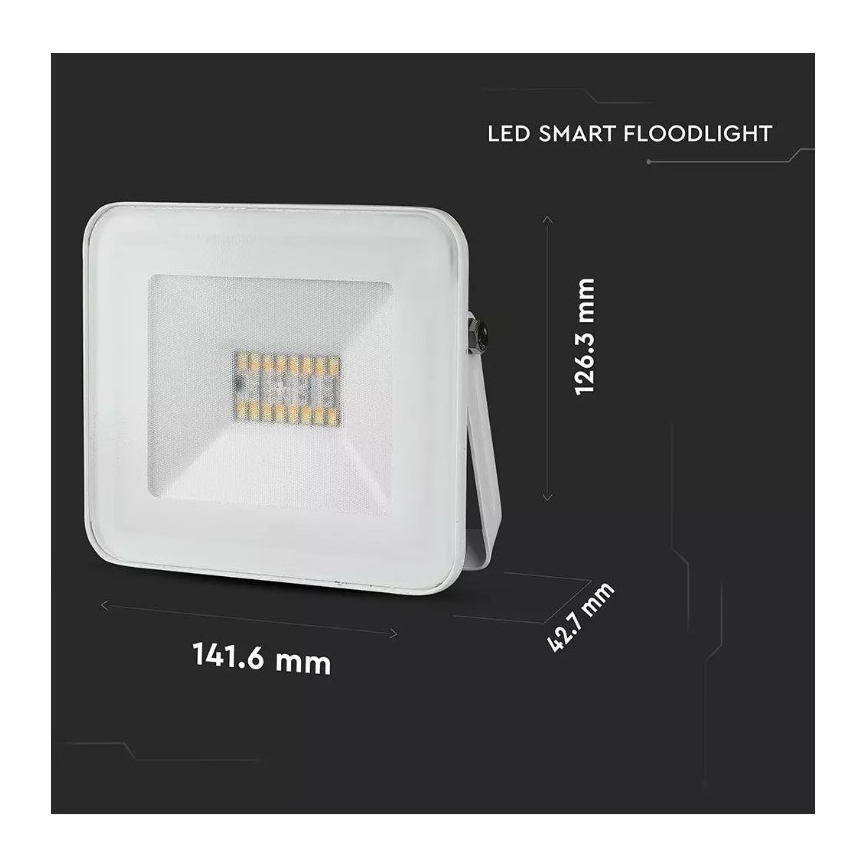 LED RGB Reflektor LED/20W/230V IP65 biały
