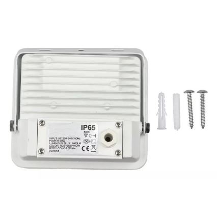 LED RGB Reflektor LED/20W/230V IP65 biały