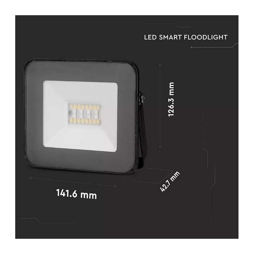 LED RGB Reflektor LED/20W/230V IP65 czarny