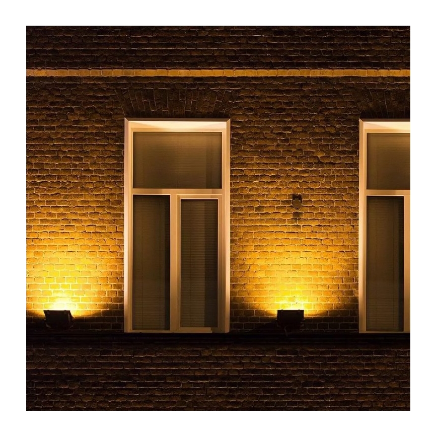 LED RGB Reflektor LED/20W/230V IP65 czarny