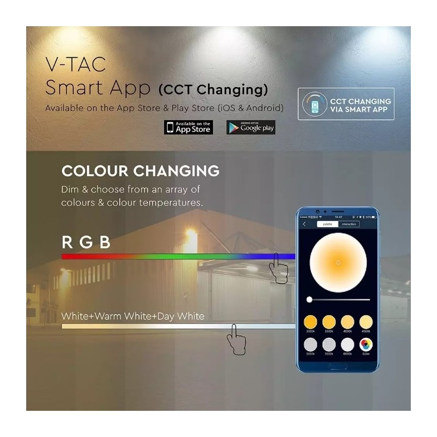 LED RGB Reflektor LED/20W/230V IP65 czarny