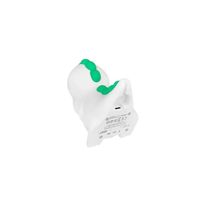 LED RGBW Ściemnialna akumulatorowa lampka nocna dla dzieci LED/2,5W/5V 3000K 1200 mAh dinozaur
