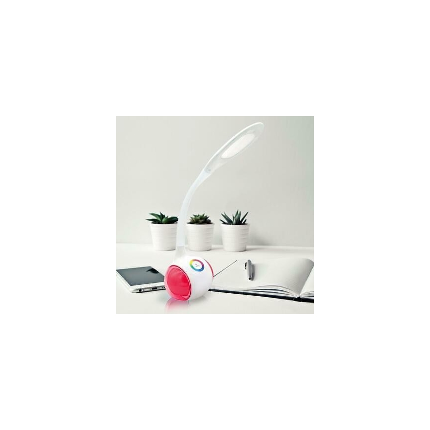 LED RGB Ściemnialna dotykowa lampa stołowa LED/5W/5V 2400 mAh