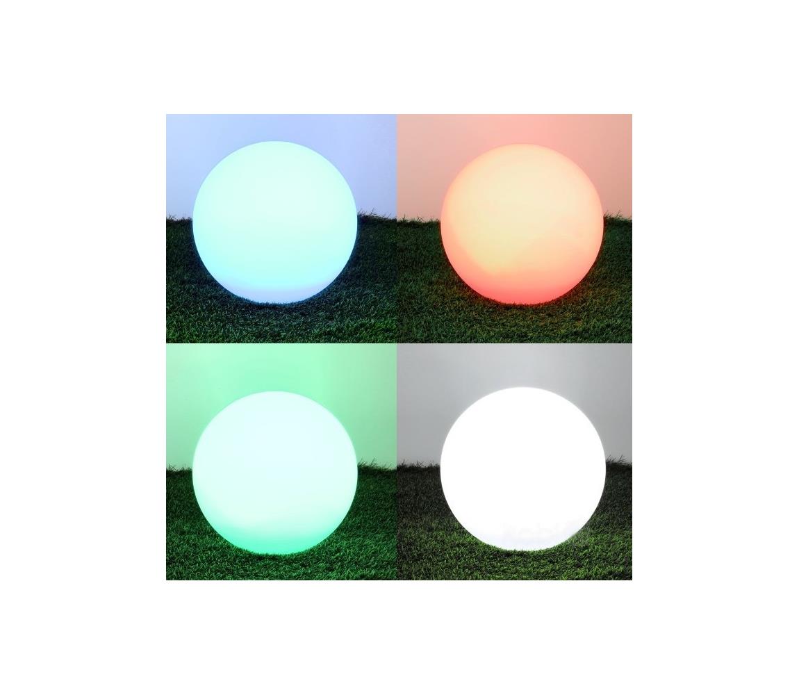 LED RGB Ściemnialna lampa solarna LED/5W/3,7V 3000K IP54 śr. 30 cm