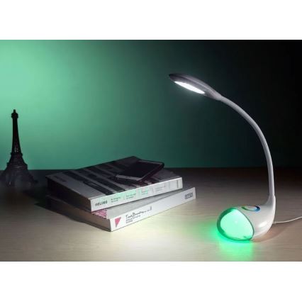 LED RGB Ściemnialna lampa stołowa LED/6W/230V