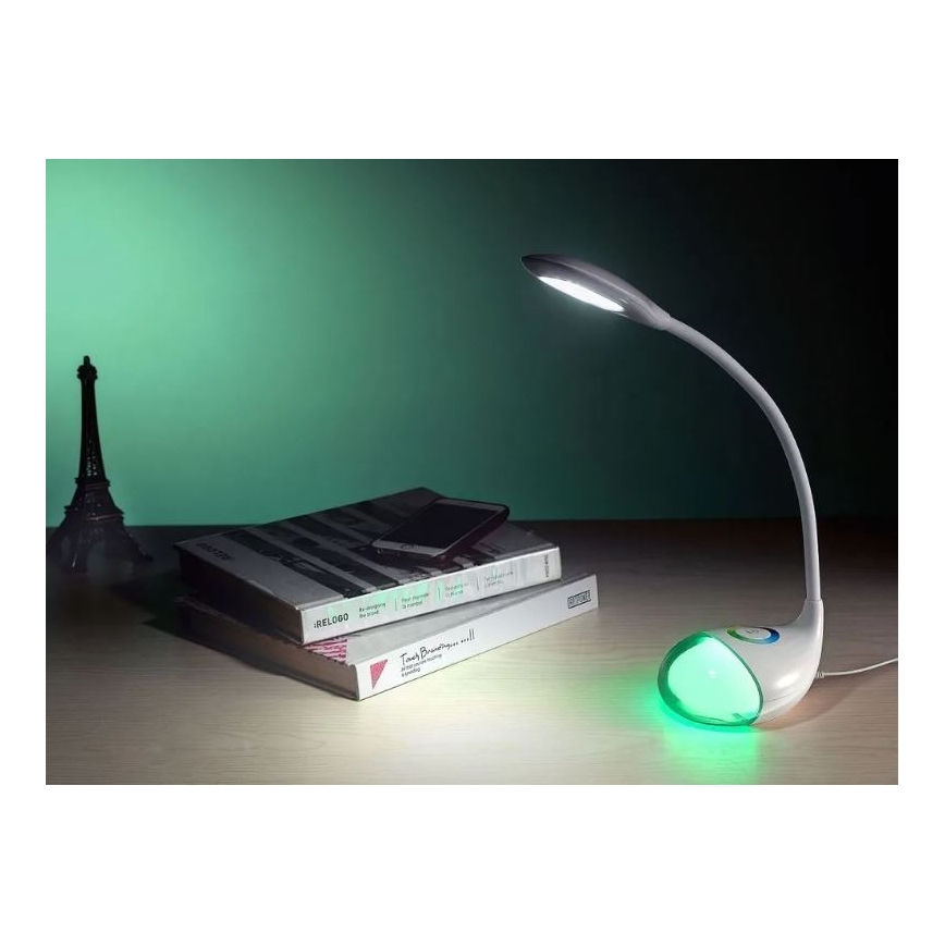 LED RGB Ściemnialna lampa stołowa LED/6W/230V