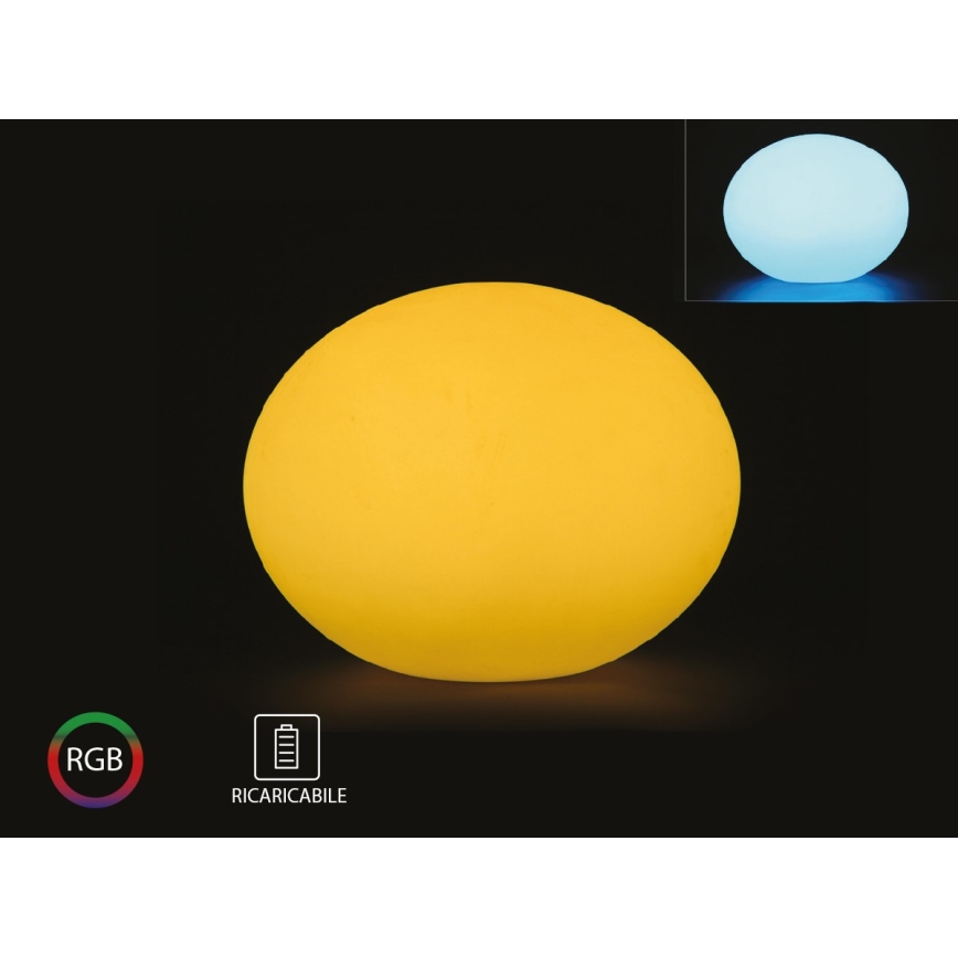 LED RGB Ściemnialna lampa zewnętrzna LED/1W/5V 1000 mAh 20cm IP67 + zdalne sterowanie