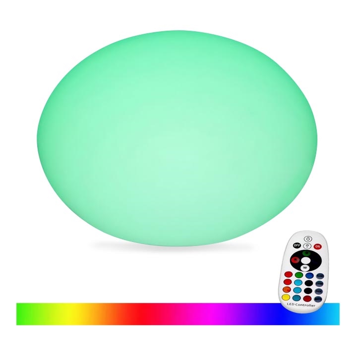 LED RGB Ściemnialna lampa zewnętrzna LED/1W/5V 1000 mAh 20cm IP67 + zdalne sterowanie