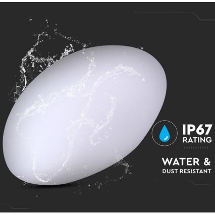 LED RGB Ściemnialna lampa zewnętrzna LED/1W/5V 28cm IP67 1000 mAh + zdalne sterowanie
