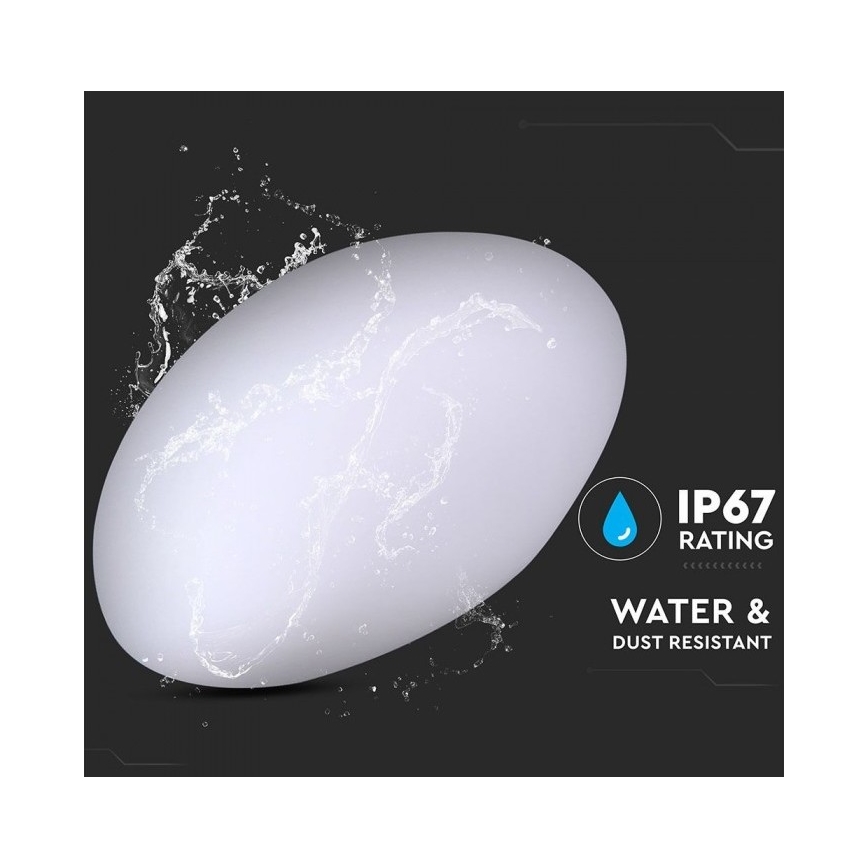 LED RGB Ściemnialna lampa zewnętrzna LED/1W/5V 28cm IP67 1000 mAh + zdalne sterowanie
