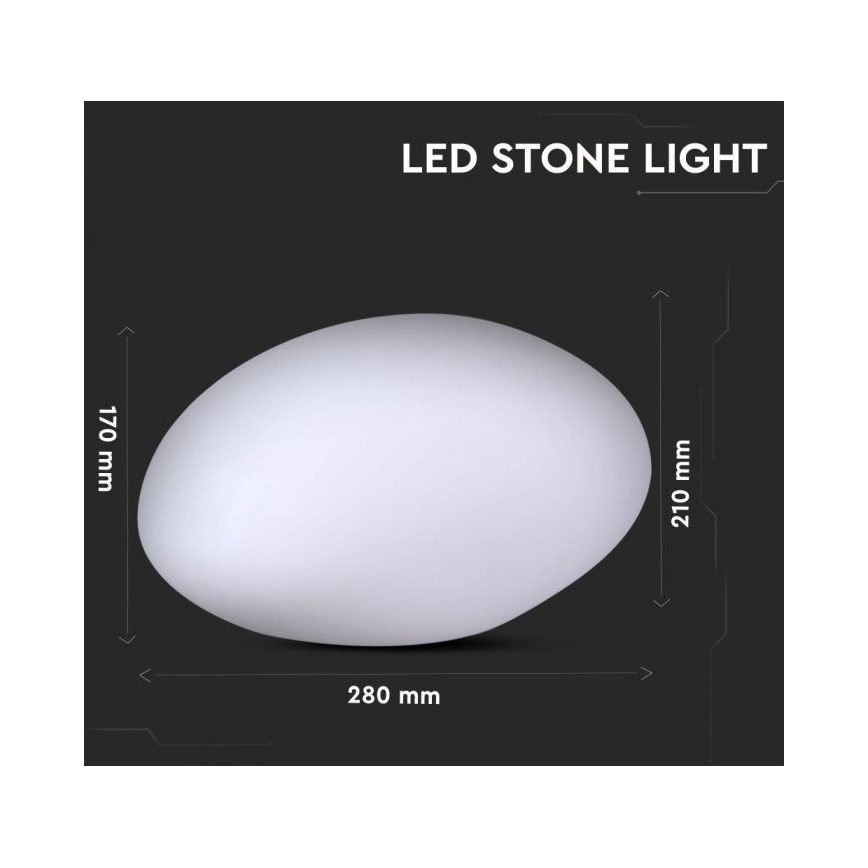 LED RGB Ściemnialna lampa zewnętrzna LED/1W/5V 28cm IP67 1000 mAh + zdalne sterowanie