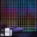 LED RGB Ściemnialna świąteczna kurtyna świetlna WIZARD 400xLED/USB 2x2m + pilot zdalnego sterowania