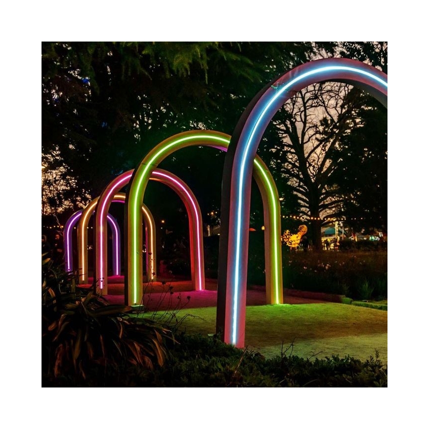 LED RGB Ściemnialna taśma solarna LED/1,2W/3,7V IP67 5m + pilot zdalnego sterowania