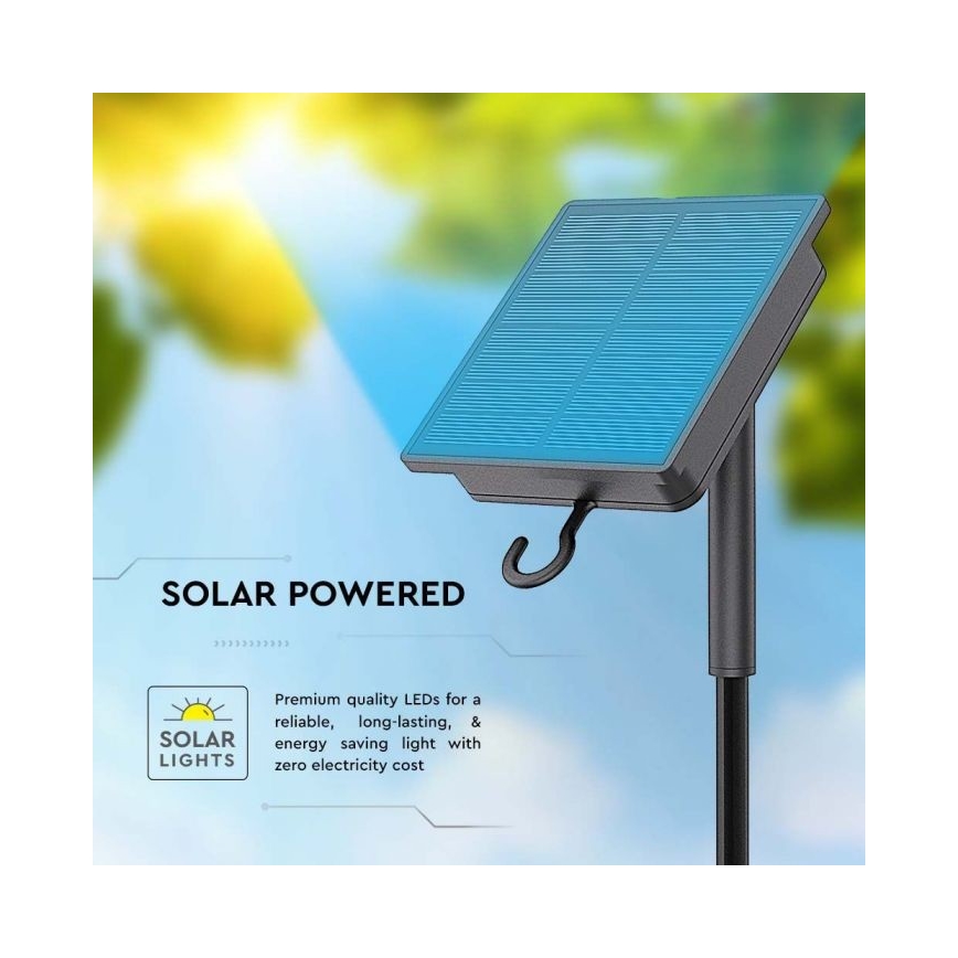 LED RGB Ściemnialna taśma solarna LED/1,2W/3,7V IP67 5m + pilot zdalnego sterowania