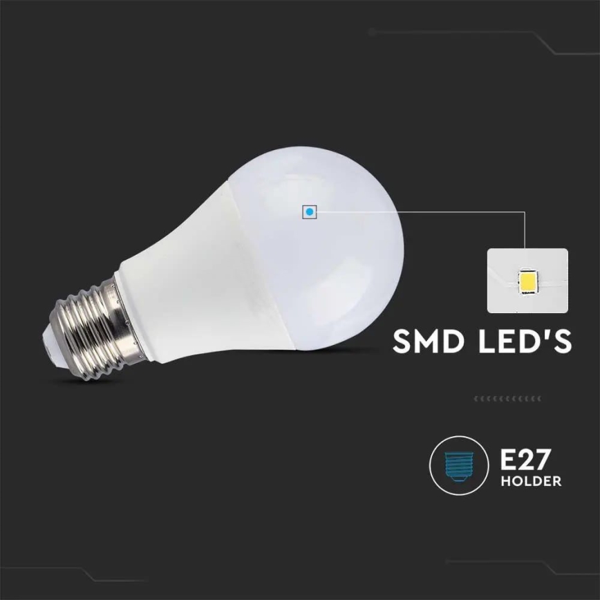 LED RGB Ściemnialna żarówka A60 E27/8,5W/230V 3000K + pilot