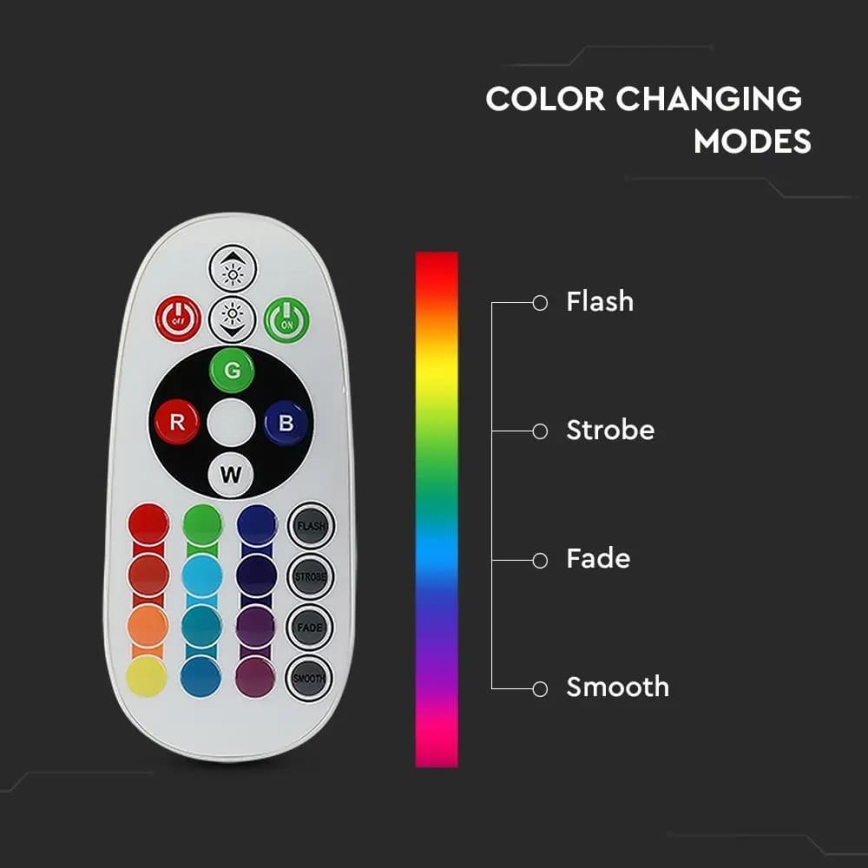 LED RGB Ściemnialna żarówka A60 E27/8,5W/230V 3000K + pilot