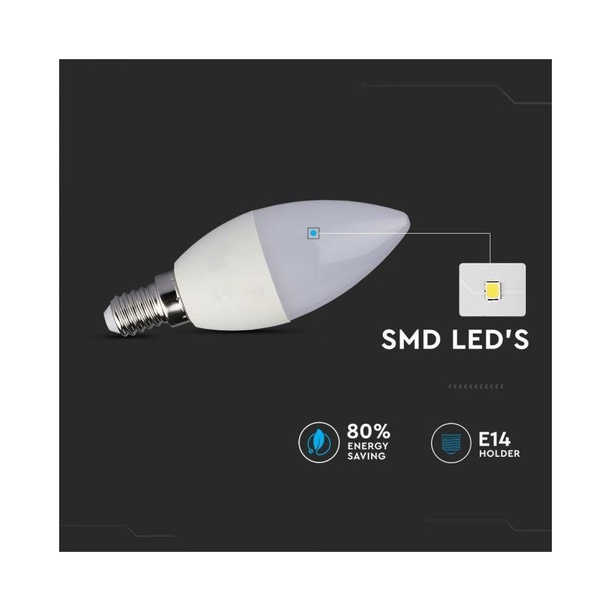 LED RGB ściemnialna żarówka E14/3,5W/230V 6400K + zdalne sterowanie