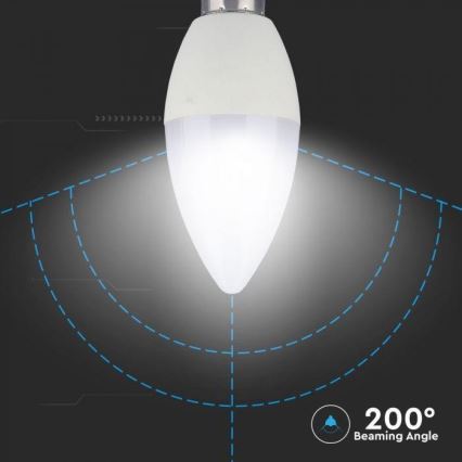 LED RGB ściemnialna żarówka E14/3,5W/230V 6400K + zdalne sterowanie