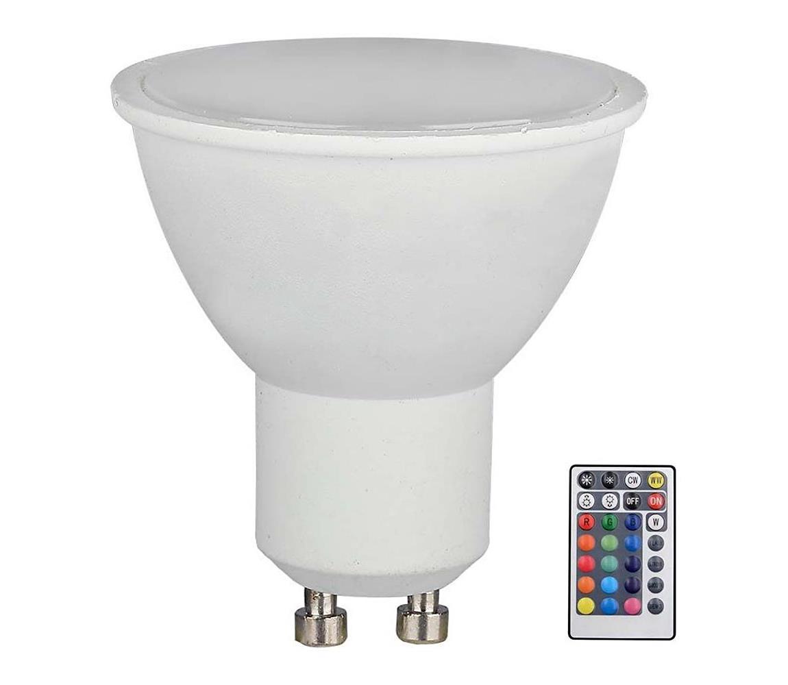 LED RGB Ściemnialna żarówka GU10/4,8W/230V 3000K + pilot