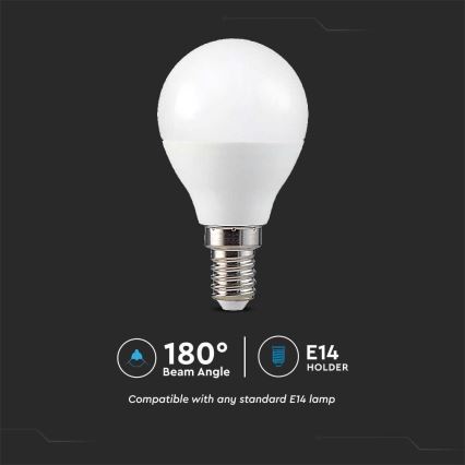 LED RGB Ściemnialna żarówka P45 E14/4,8W/230V 3000K + pilot