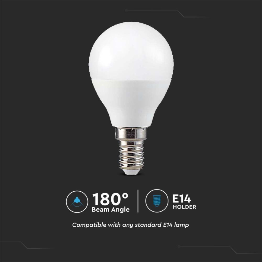 LED RGB Ściemnialna żarówka P45 E14/4,8W/230V 3000K + pilot