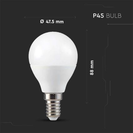 LED RGB Ściemnialna żarówka P45 E14/4,8W/230V 3000K + pilot