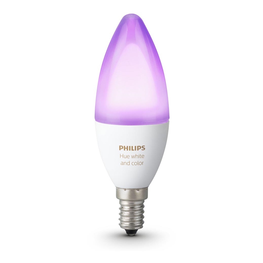 LED RGB Ściemnialna żarówka Philips Hue WHITE AND COLOR AMBIANCE E14/6W/230V 2200-6500K