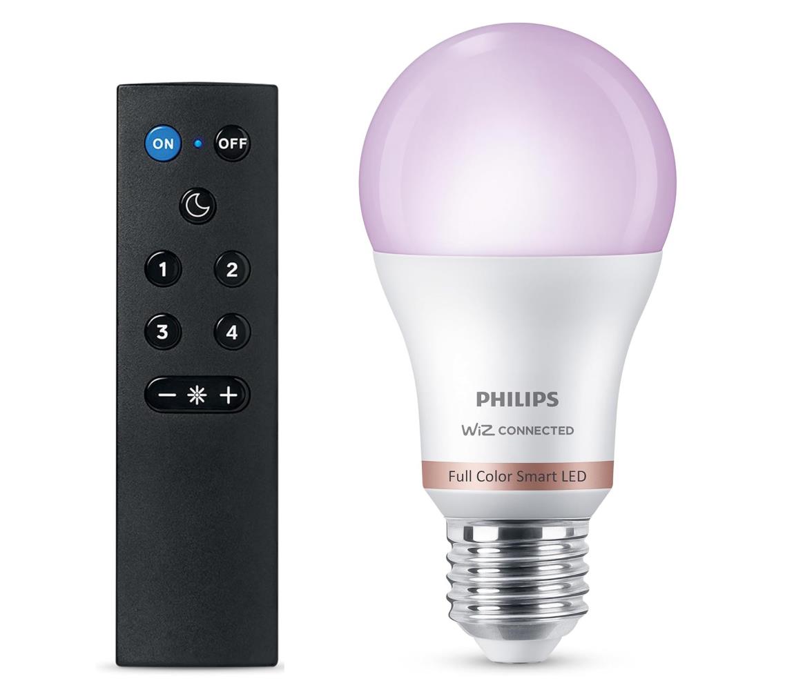 LED RGB ściemnialna żarówka Philips SMART A60 E27/8,5W/230V 2200-6500K + pilot