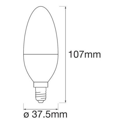 LED RGB Ściemnialna żarówka SMART+ E14/5W/230V 2700K-6500K Wi-Fi - Ledvance