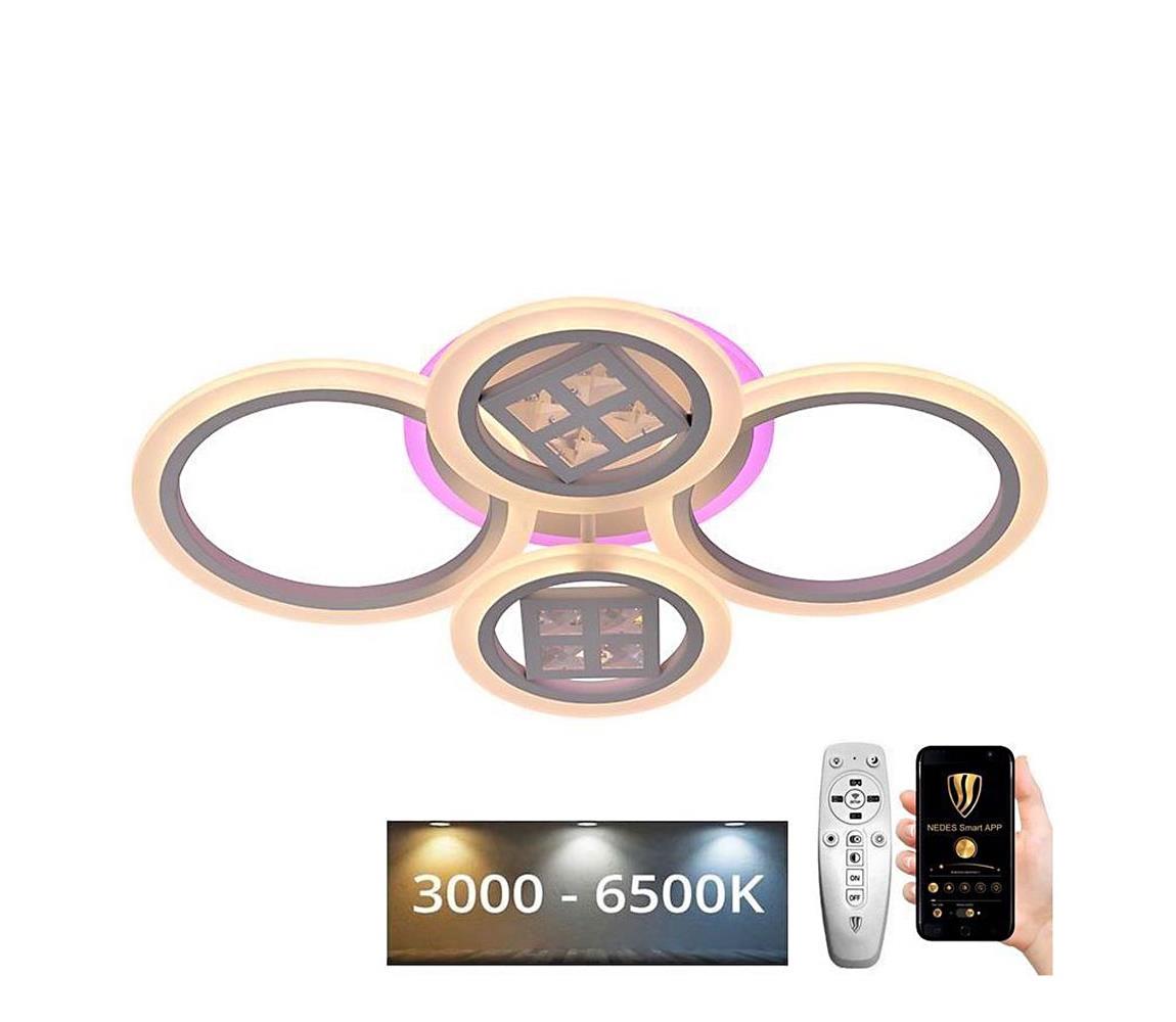 LED RGB Ściemnialny żyrandol natynkowy LED/50W/230V 3000-6500K + pilot
