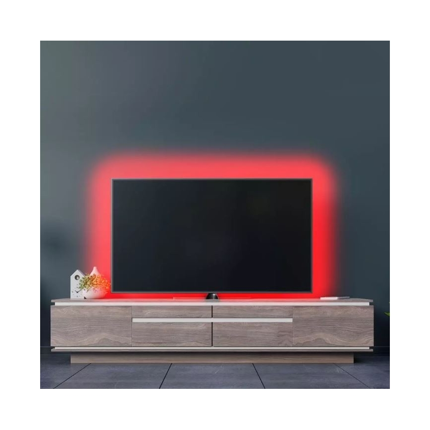 LED RGB Ściemniana taśma 2x5m LED/4,8W/230V + pilot
