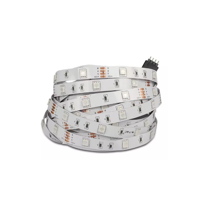 LED RGB Ściemniana taśma 2x5m LED/4,8W/230V + pilot