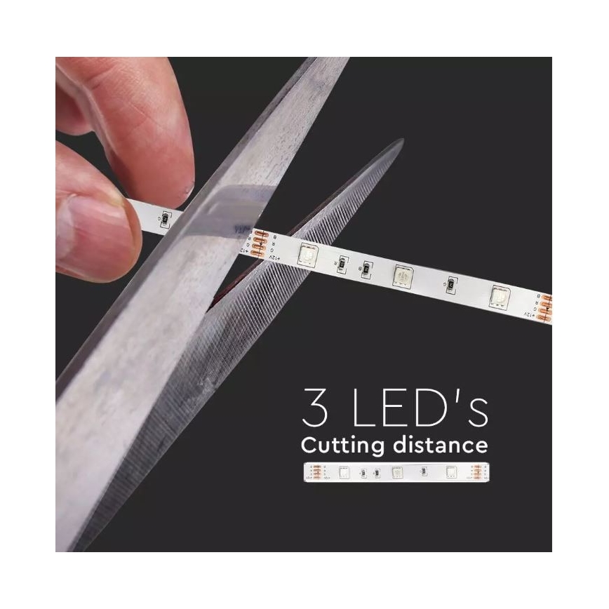 LED RGB Ściemniana taśma 2x5m LED/4,8W/230V + pilot