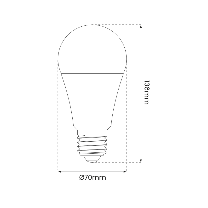 LED RGB Ściemniana żarówka A70 E27/11W/230V 2700-6500K Wi-Fi Tuya