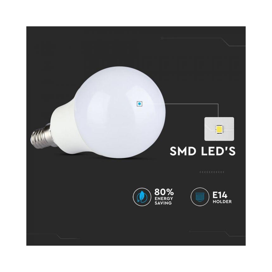 LED RGB Ściemniana żarówka E14/3,5W/230V 4000K + pilot